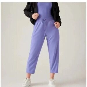 AthletaArrival Straight Leg Ankle Pants‎ Purple Size 20 Women's Drawstring NWOT